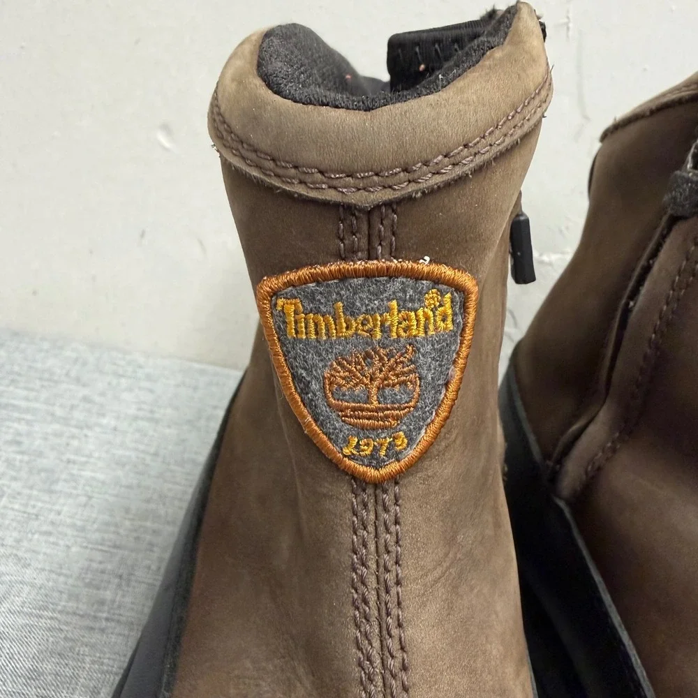 Timberland Waterproof Winter Boots Kids 6M Brown Leather Thermolite V93
